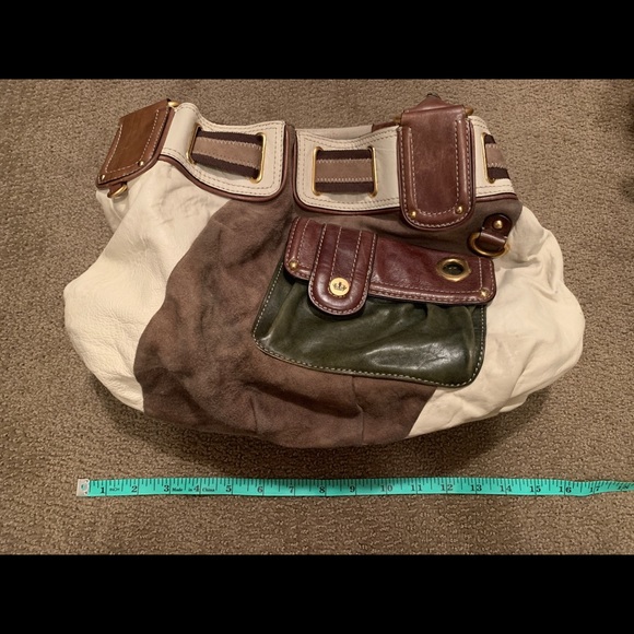 Juicy Couture suede shoulder bag in beige/brown - Picture 9 of 11